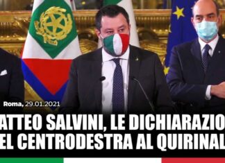Consultazioni: Salvini legge la nota a nome di tutto il centrodestra. Ecco l’intervento