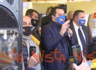 Salvini alla manifestazione dei venditori ambulanti: “Ho proposto di dare a voi i soldi previsti per lotteria scontrini”