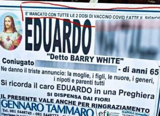 Manifesto shock: “Muore per Covid nonostante le due dosi di vaccino”